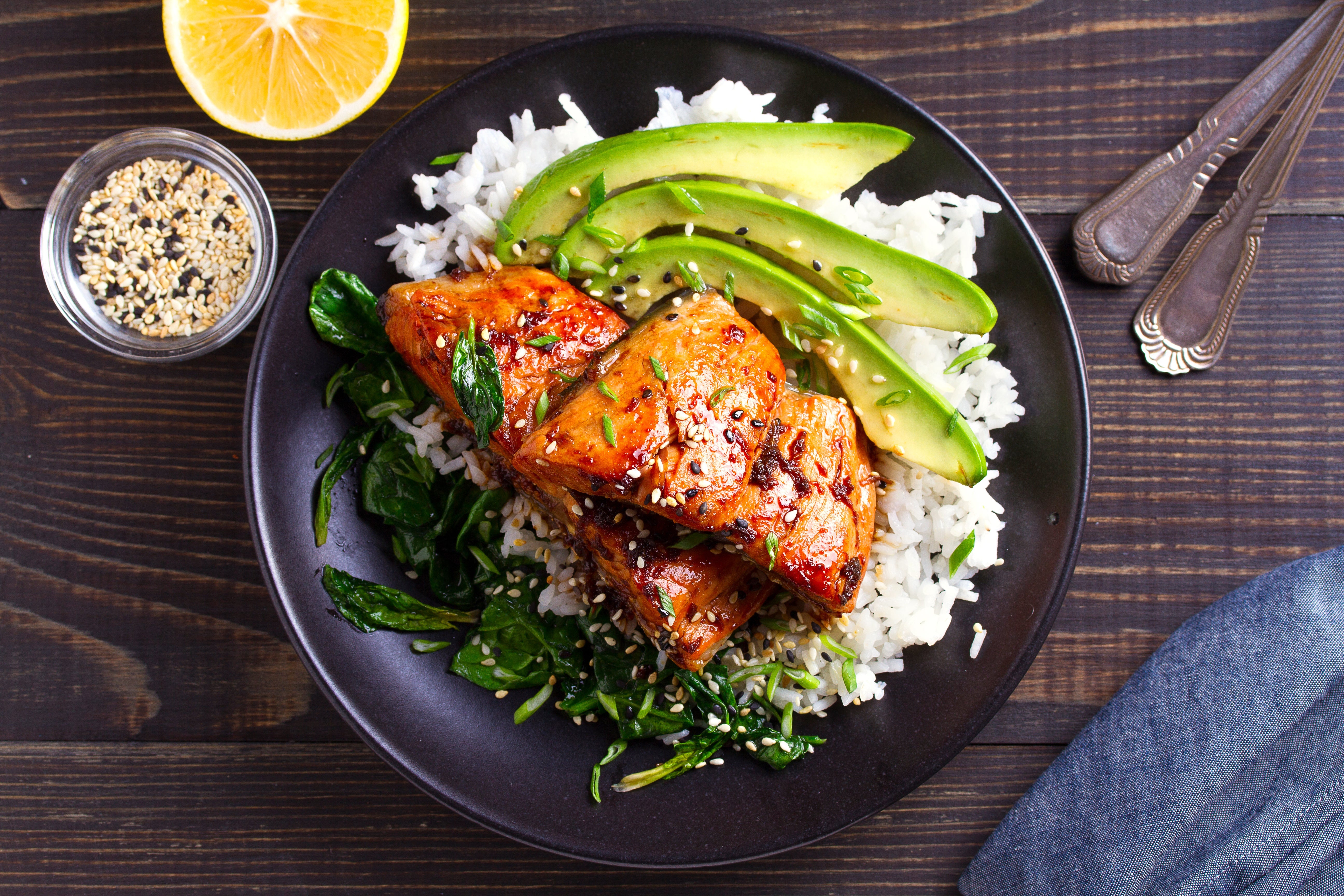 Multi-Seed Crusted Salmon with Garlic-Herb Yogurt Sauce